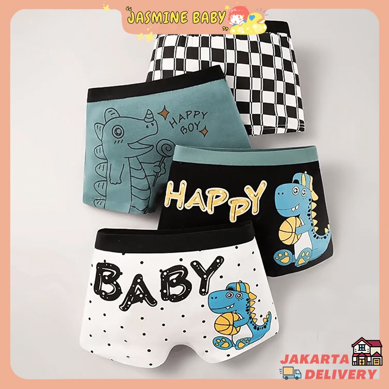 COD（4pcs）Celana dalam anak laklaki celana dalam boxer anak laki laki CD anak laki