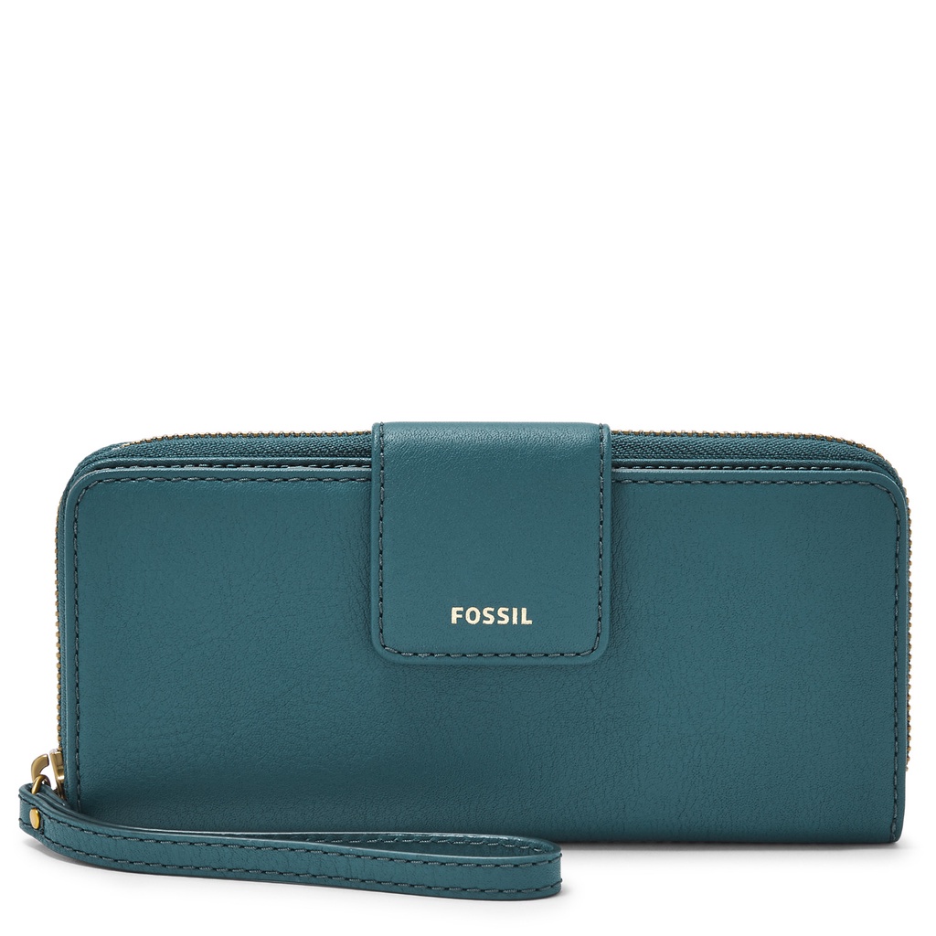 Fossil Madison Zip Teal Green Dompet Wanita SWL2228-320