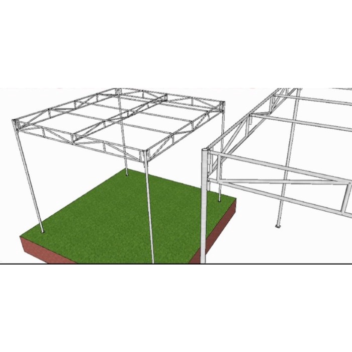 Rangka Tenda Pesta 4x6 Meter/Tenda Lingkungan/Tenda Masjid/Tenda Stand - 2x2 Meter