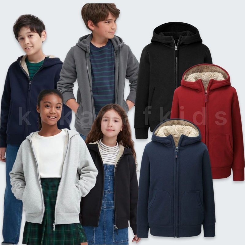 Jaket Anak Laki Laki / Perempuan Uniqlo Kids Jacket Unisex Cowok Cewek 5T-14T - Family Area