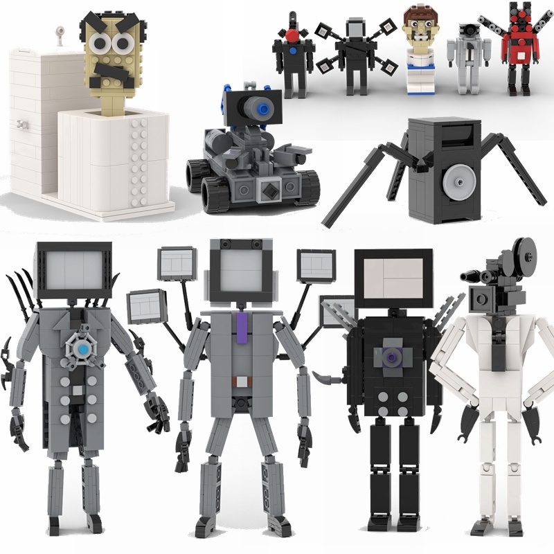 new skibidi RZ45ED Lego Skibidi toilet Building Blocks Titan robot Model Speaker Strider TV Besar Ma
