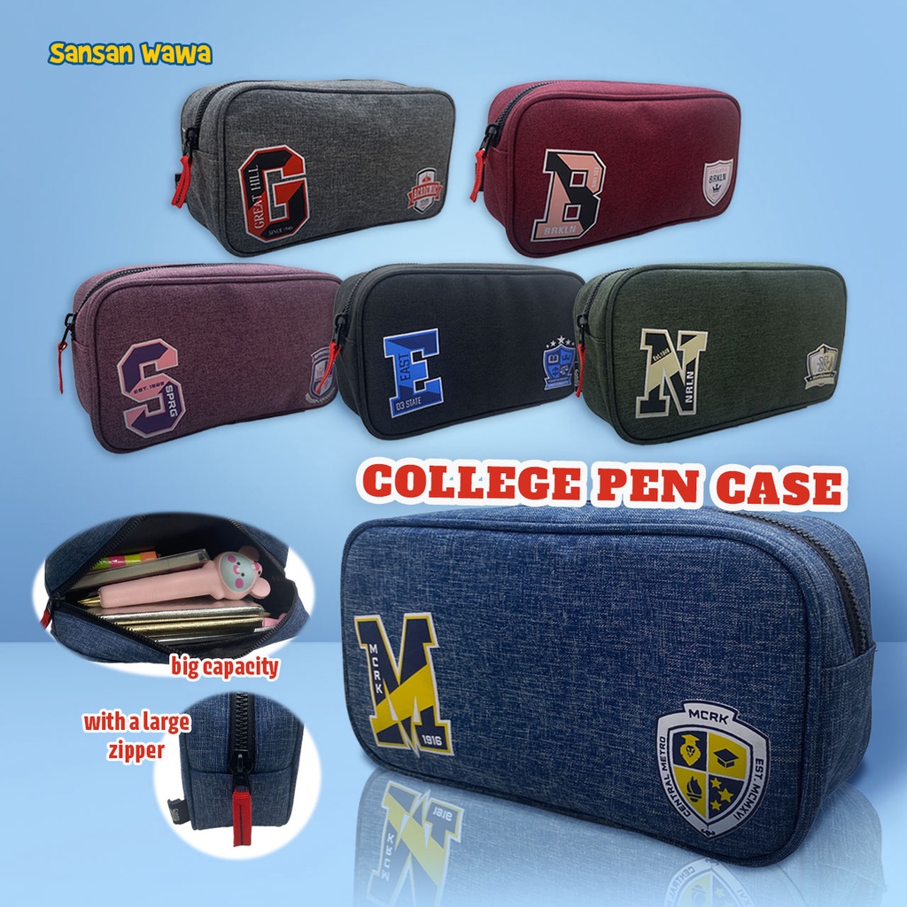 

Kotak Pensil Jumbo Multifungsi, Pencil Case Anak Cowok & Cewek | Denim
