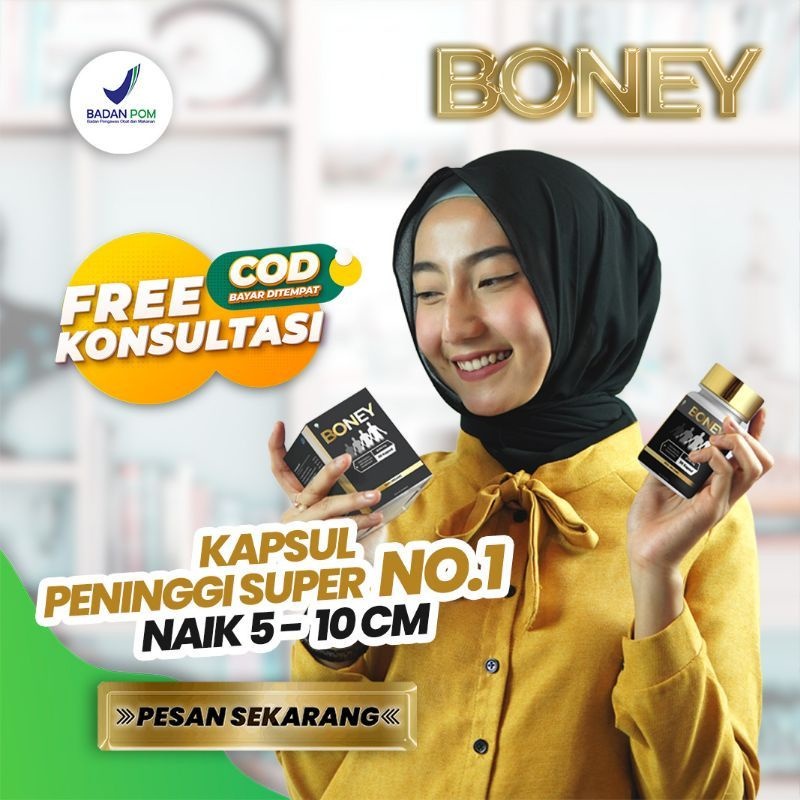 Suplemen Kapsul Boney Obat Peninggi Badan Remaja dan Dewasa Terbaik Herbal Bpom 100% Asli Original D