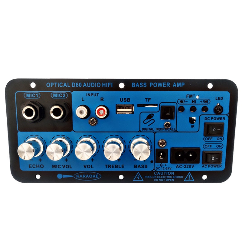 60-200W Amplifier Board Audio Bluetooth USB Radio TF DIY Subwoofer D60 D50 Amplifiers Untuk Speaker