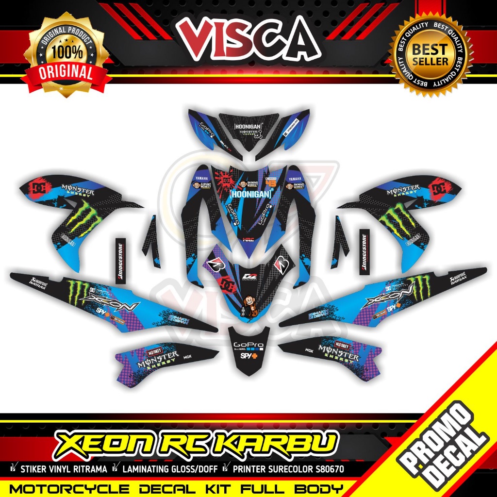 Decal Xeon Rc Karbu Full Body Stiker Xeon Rc Karbu Full Body Striping Xeon Karbu Variasi Decal Holog