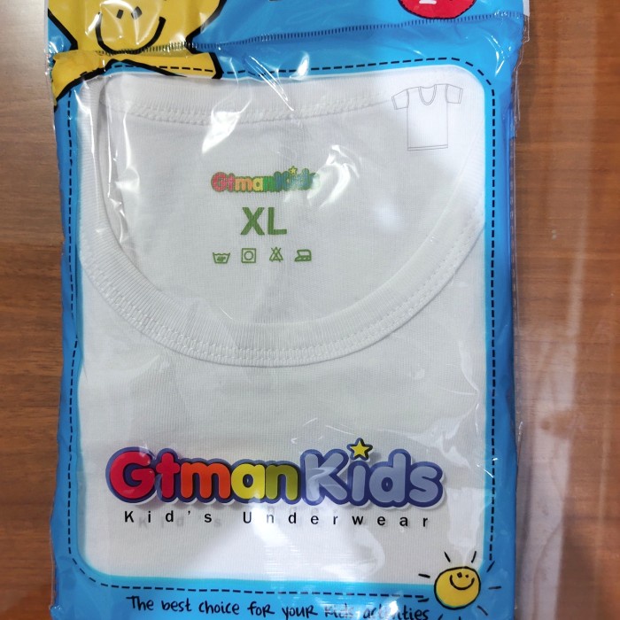 OBLONG ANAK ANAK GT KIDS, PUTIH, GT MAN KIDS, UKURAN S- M- L- XL - Putih, L