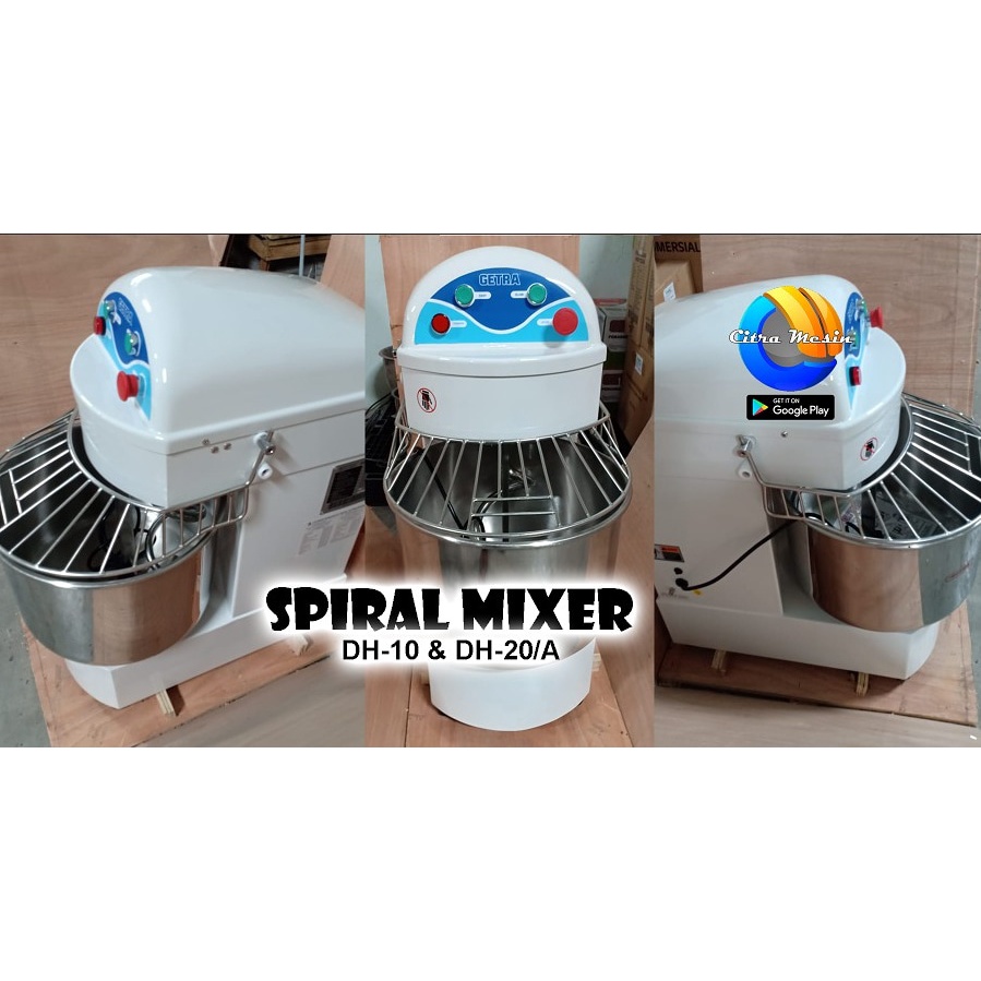 SPIRAL MIXER GETRA 10 Liter GETRA DH-10 - MIXER PENGADUK ADONAN ROTI