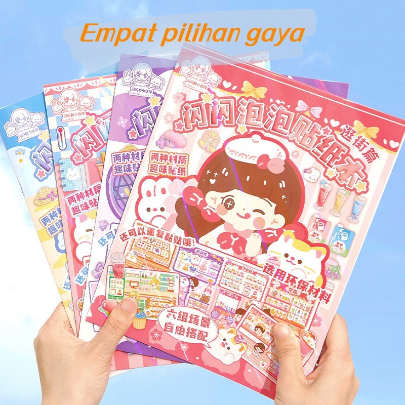 

Buku Stiker Gelembung paper book toca boca 6 adegan + 2 stiker Putri cantik berdandan buku stiker 3D Ratusan perubahan kostum lucu Perubahan stiker 3D menunjukkan gadis imut Mainan pendidikan anak perempuan berdandan pakaian Buku aktivitas