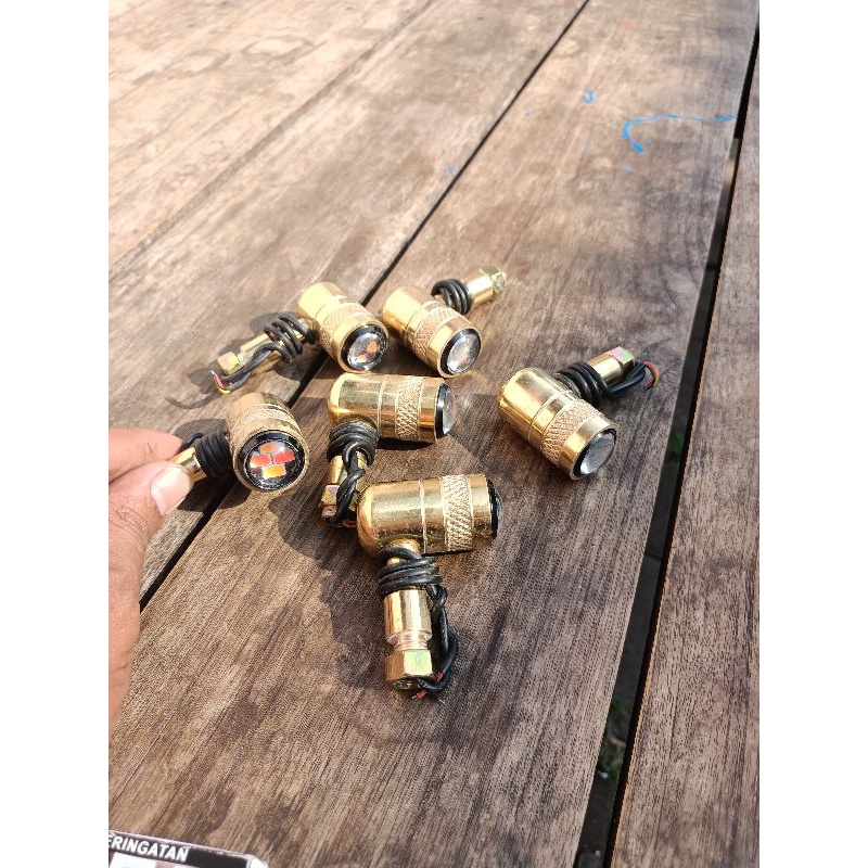 SEIN LED CB KUNINGAN /SEIN LED CB STAINLESS/SEIN LED /LAMPU SEIN LED PNP CB lapak ksm