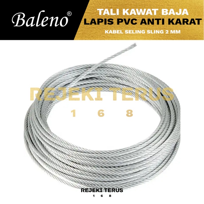 Kawat Tali Baja / Sling Baja 2mm Anti Karat / Kabel Cable Seling