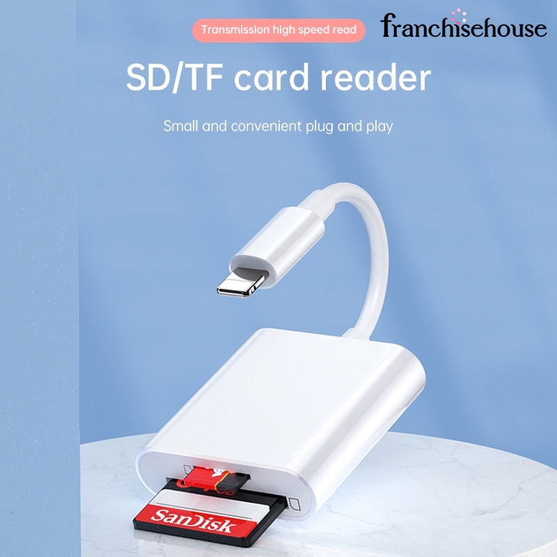 SD+TF Card Reader iphone to SD Card / TF Memory Card Read OTG Adapter-FE