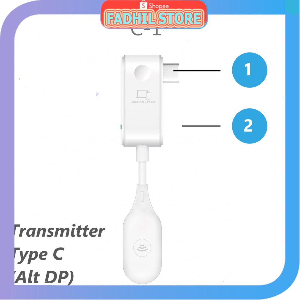 FS - EZCast Compact Mate 2 HDMI Wireless Receiver and Transmitter Type C DP - C1R1