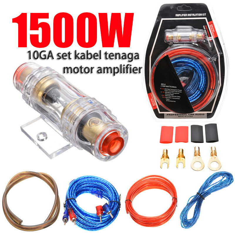 Instalasi Mobil Kabel Audio Car Speaker 12 inch Subwoofer Sound System Paket Full Set Daya 10ga