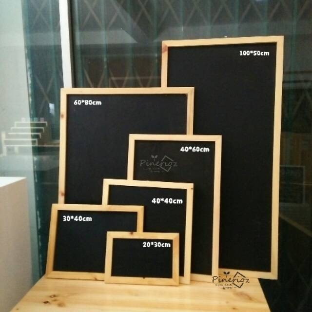 

[PINERIOZ] Papan tulis kapur mini / kecil 20x30cm Blackboard Chalkboard / Jati Belanda