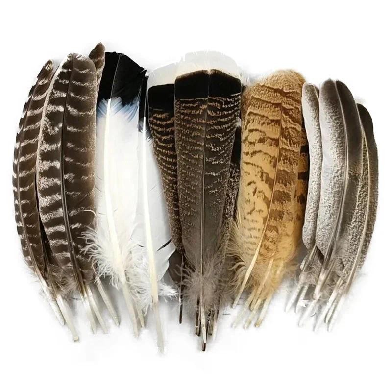 

10Pcs/Lot Real Natural Eagle Feathers for Jewelry Making Turkey Pheasant Crafts DIY Carnival Accessories Artificial Decorations