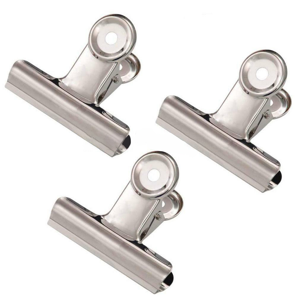 

Stainless Steel Multi-functional Metal Clamp Paper Clips Strong Binder School Office Household Stationery Supplies