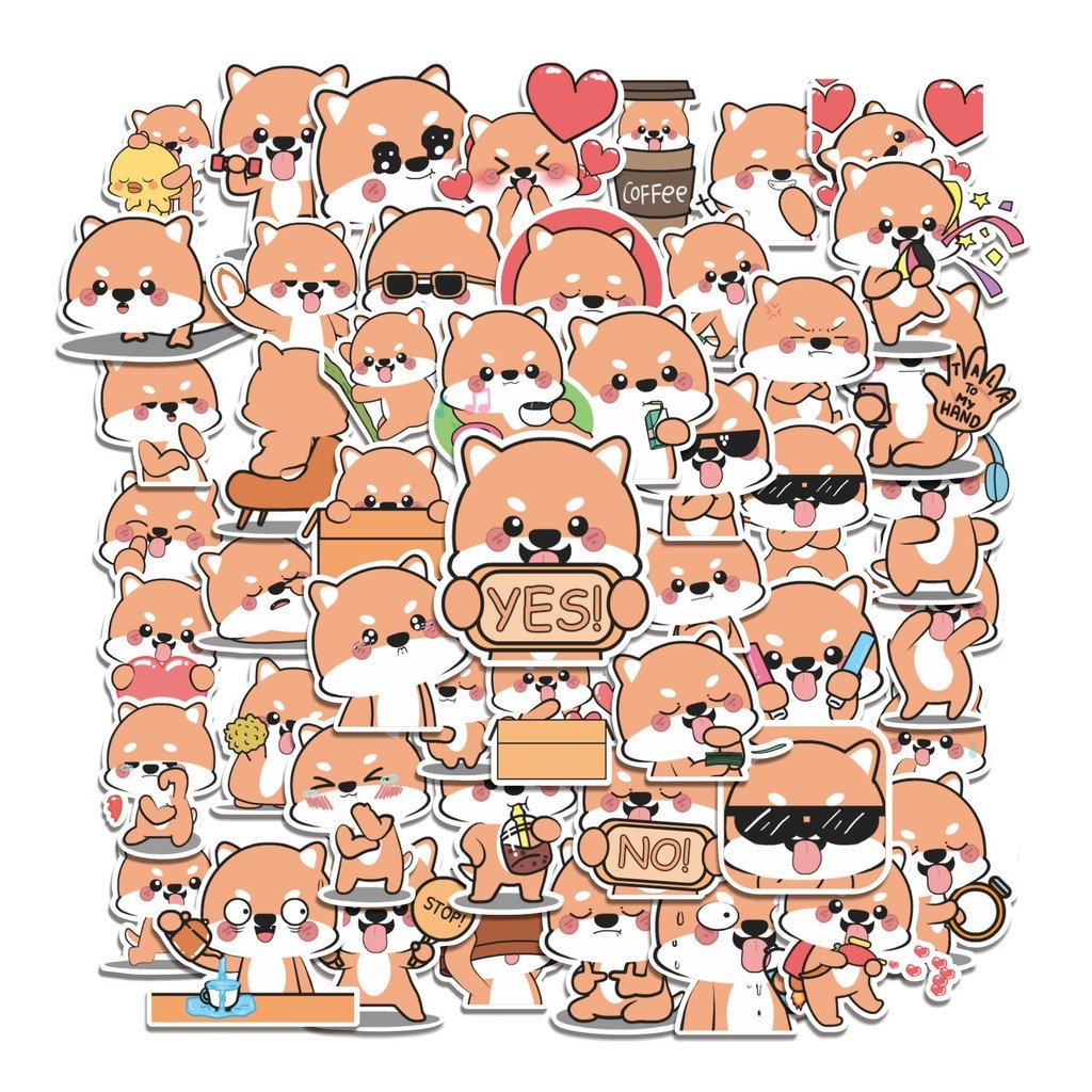 

COD 50 Pcs Stiker Baby Shiba Puppy / Anak Anjing Shiba Lucu Anti Air Untuk Dekorasi Notebook Sepeda Skateboard Handphone