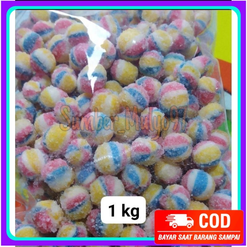 

Permen Marble Bola Pelangi 1 kg halal