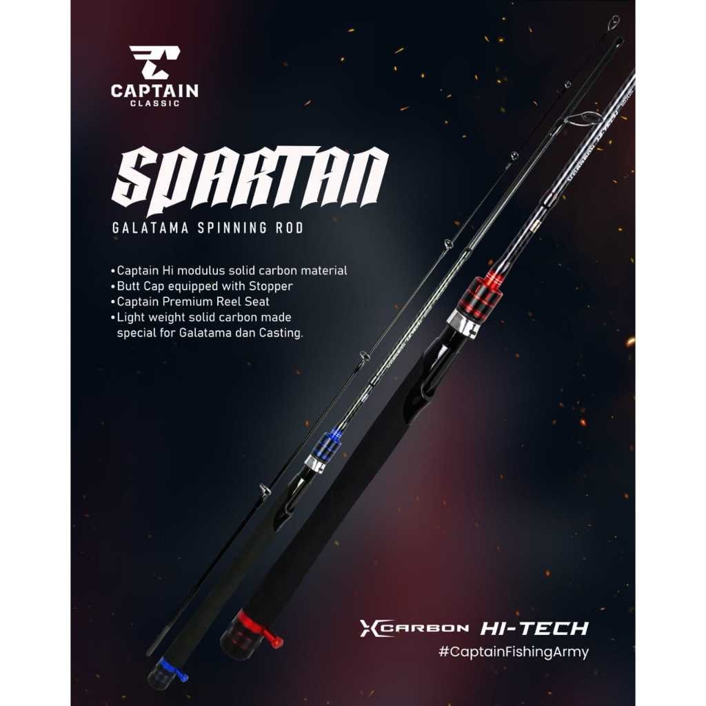 Joran Pancing CAPTAIN SPARTAN GS 165cm / 180cm ( 6-14lbs - 10-20lbs ) Carbon Solid Murah