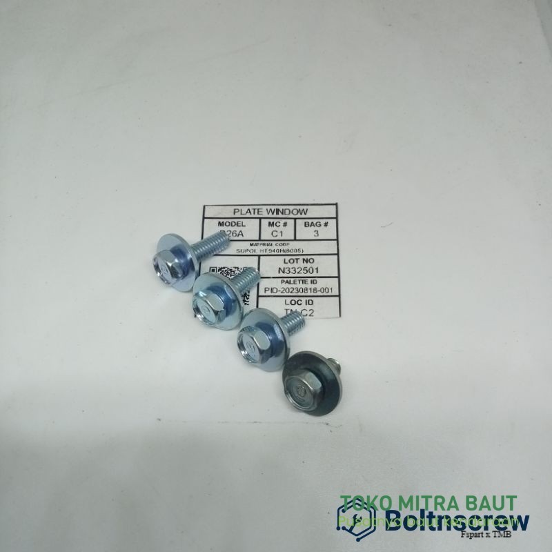 Bolt Wash Baut 10 Ring M6X12 M6X16 M6X18 M6X20 Baud Cover Body Honda Original Panjang 12 Cm 16 Cm 18