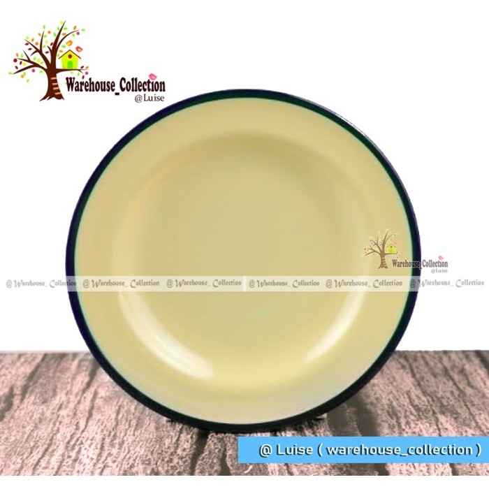 ⭐BISA COD⭐ PIRING SENG | LEPEK SENG RRT POLOS 16CM  KUNING Murah