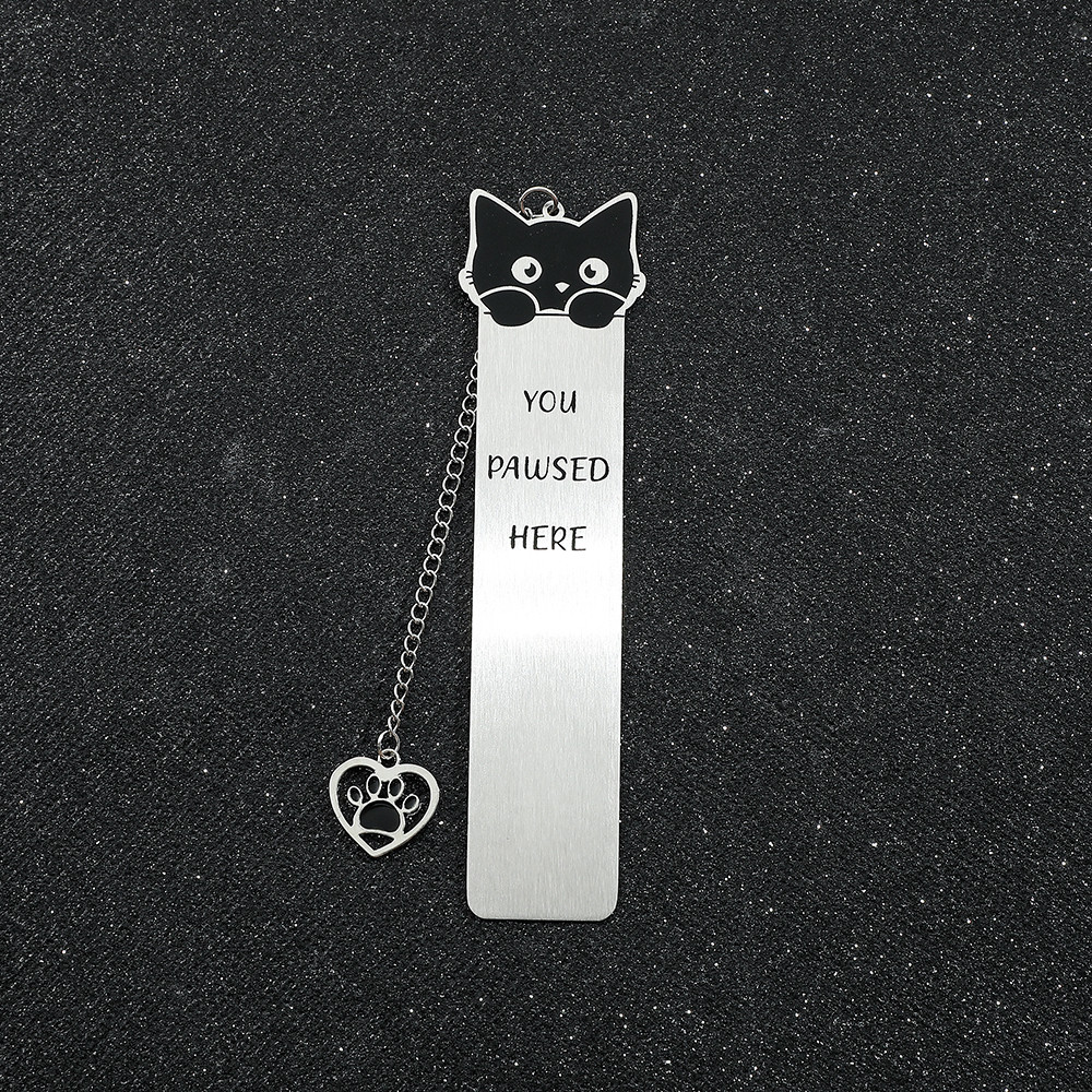 

1pcs Black Cat Head Book Mark Cute Reading Tags Gift for Cat Lovers Bookworms Office and Study Supplies for Family Friends