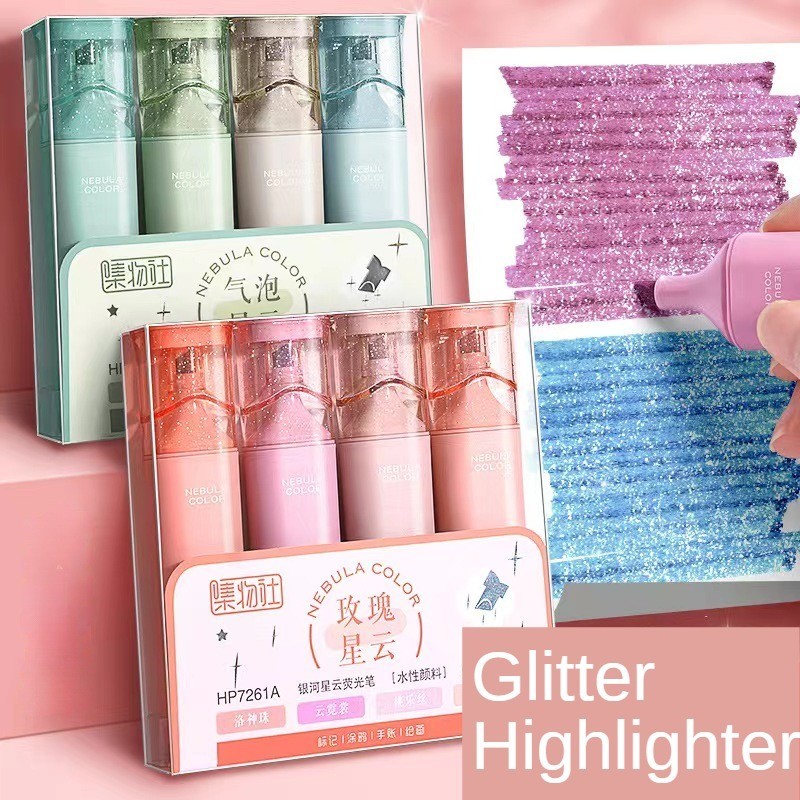 

4pcs/set Pastel Highlighter Oblique Head Line Width Art Painting Markers for Student Stationery Supply
