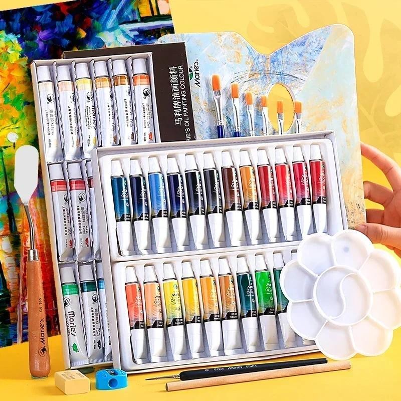 

Maries 12/18/24 Colors Professional Oil paints colors painting drawing pigments art supplies art set oil painting set