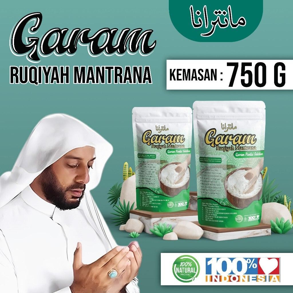 

Garam Ruqyah Mantrana 100% Asli Syekh Ali Jaber - Menetralisir Energi Negatif, Meruqyah Rumah dan Toko - Salt, Hitam