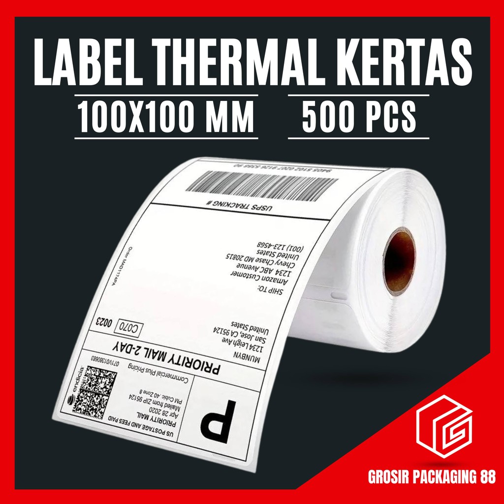 

Kertas Stiker Label Thermal Termal RESI BARCODE Print 100x100 100 X 100 mm Roll Isi 500 Lembar Label Barcode Kertas Sticker Thermal Resi Olshop 100X100 100 x 100 mm 500 pcs