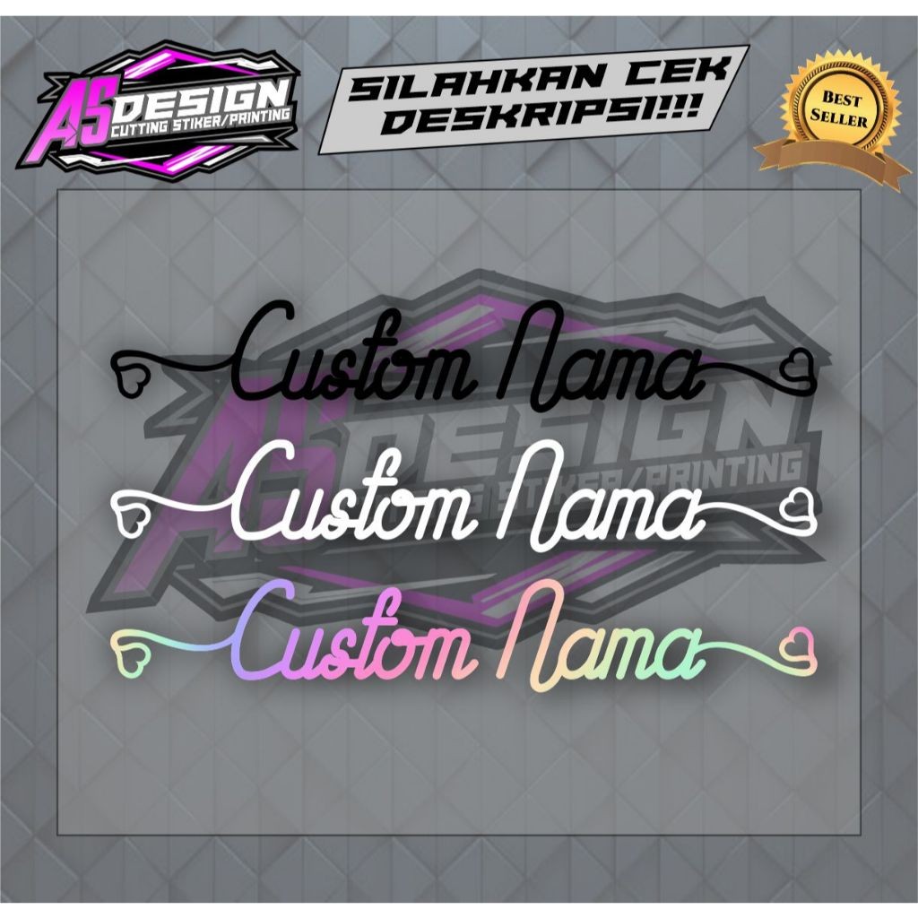 

Stiker custom nama hp laptop tumbler dll stiker cutting custom nama