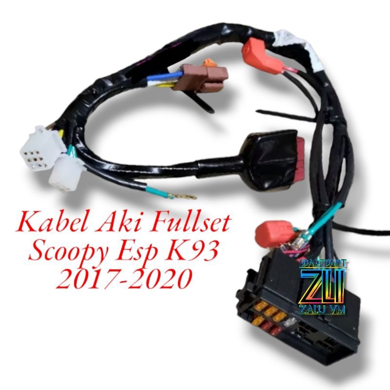 RUMAH SIKRING KABEL AKI KUMPLIT MOTOR HONDA SCOOPY FI ESP 2012-2020 FULLSET