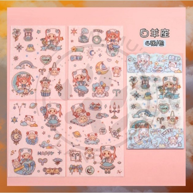

LEMBAR STICKER DIY SCRAPBOOK DECORATION DEKORASI ZODIAC ARIES