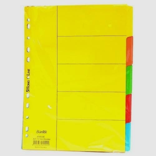 

DIVIDER BANTEX A4 5 PAGES 6045 / pembatas kertas