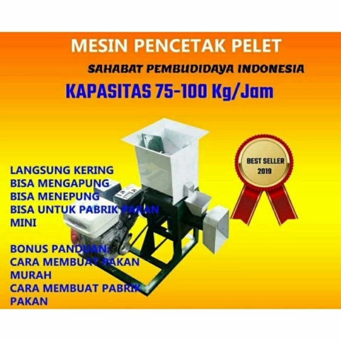 DISKON SPESIAL MESIN CETAK PELET PENCETAK PELET APUNG & TENGGELAM PAKAN IKAN AYAM DLL