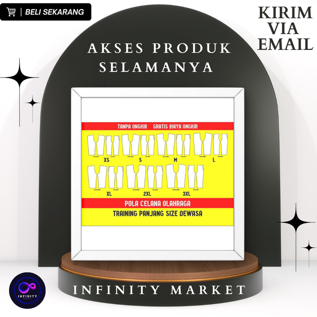 POLA CELANA OLAHRAGA TRAINING PANJANG DEWASA (SIZE XS - 3XL) Soft File