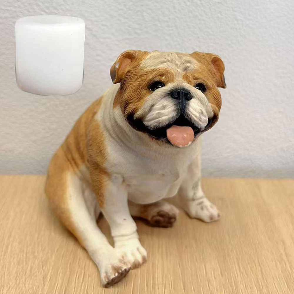 

DIY English Bulldog Silicone Mold Pet Dog Plaster Ornament Handmade Mold Bulldog Home Decor