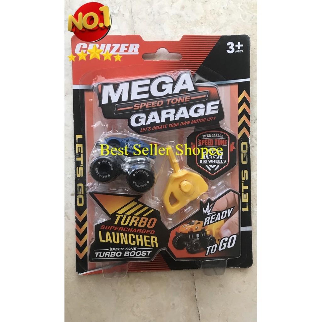 Cruzer  Mega Speed Tone Garage Monster Truck Mini Mainan Toy FAZ Store