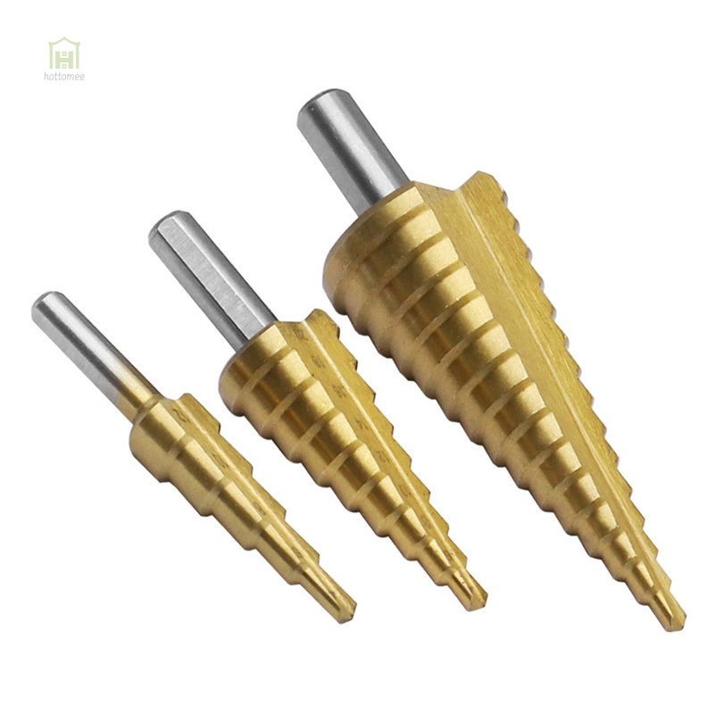 Bor Gergaji Slot Kayu Set 6 Buah Mata Bor Gagang Segitiga Set Bor Gergaji Langkah hottome