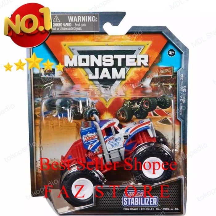 Spin Master Monster Jam  Lucas Stabilizer Toy FAZ Store