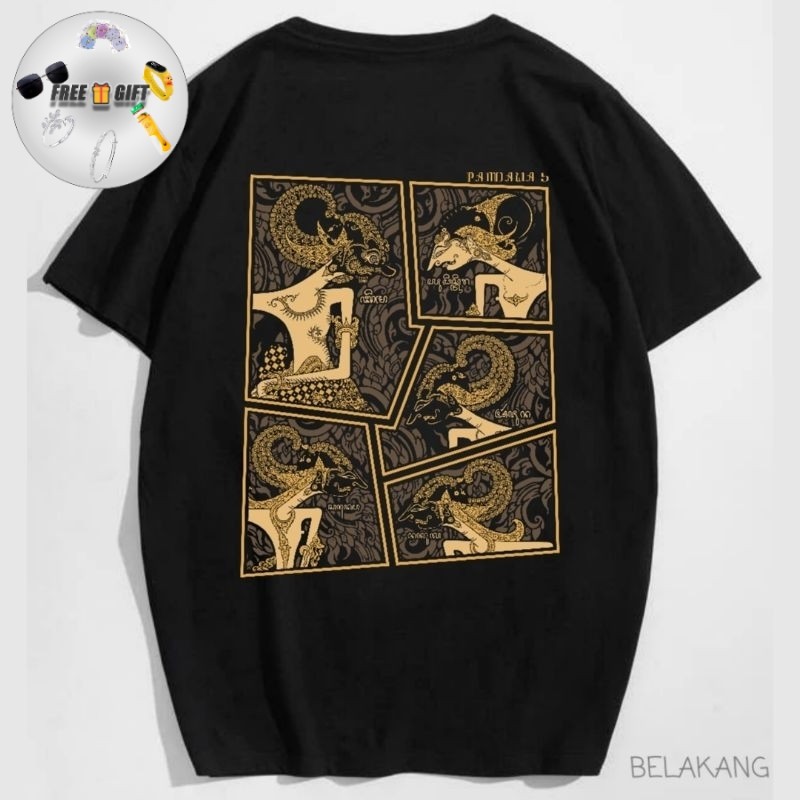 Kaos Baju Pandawa 5 | Kaos Wayang Kulit | Indonesia Culture
