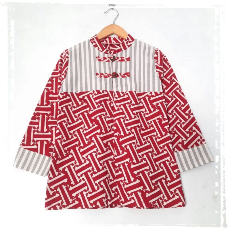 LURIK Blouse kombinasi lurik