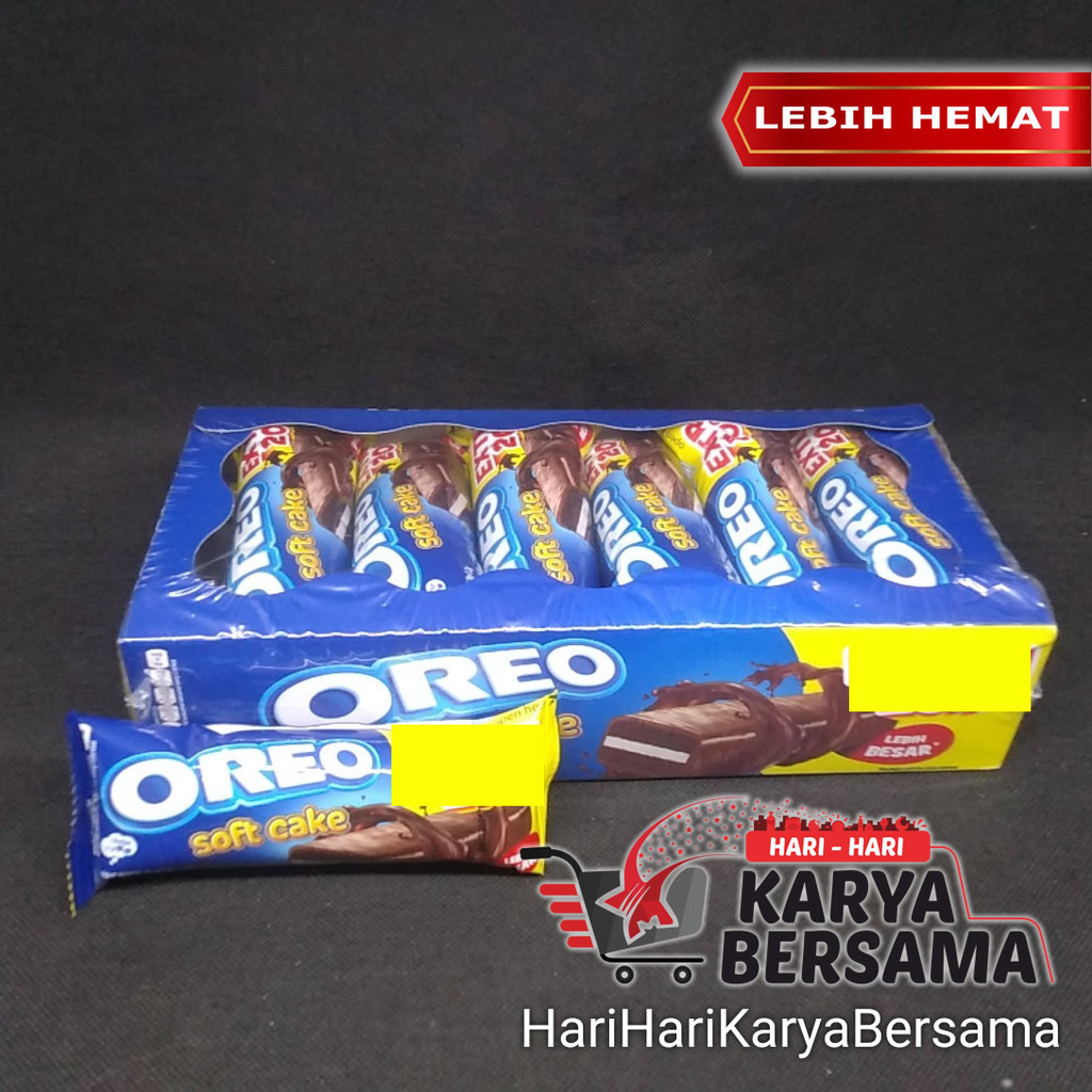 

MAKANAN RINGAN OREO SOFT CAKE COKLAT KRIM VANILA BOX ISI 12'S X 16GR