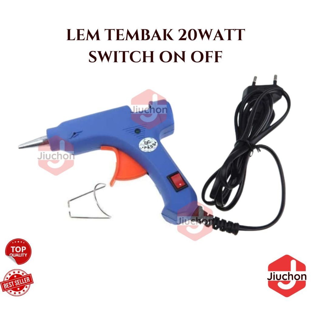 

JIUCHON Lem Tembak / Hot Melt Glue Gun 20 watt ( Switch On Off ) termurah