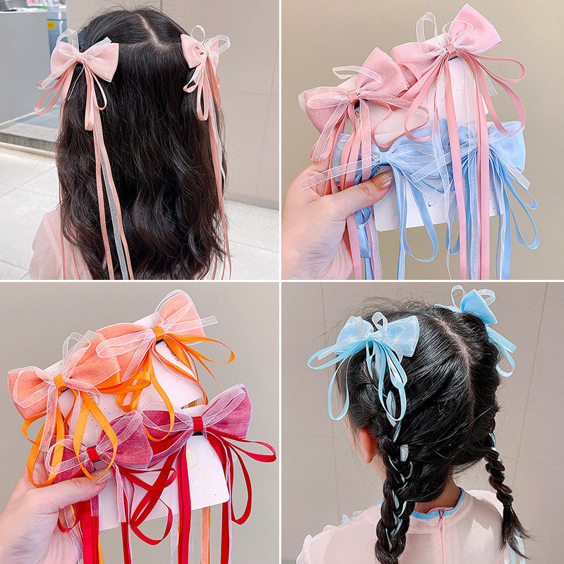 Favorit Jepitan Anak Hair Clip Aksesoris Rambut Anak Cewek 2 Pc Pita Kepang