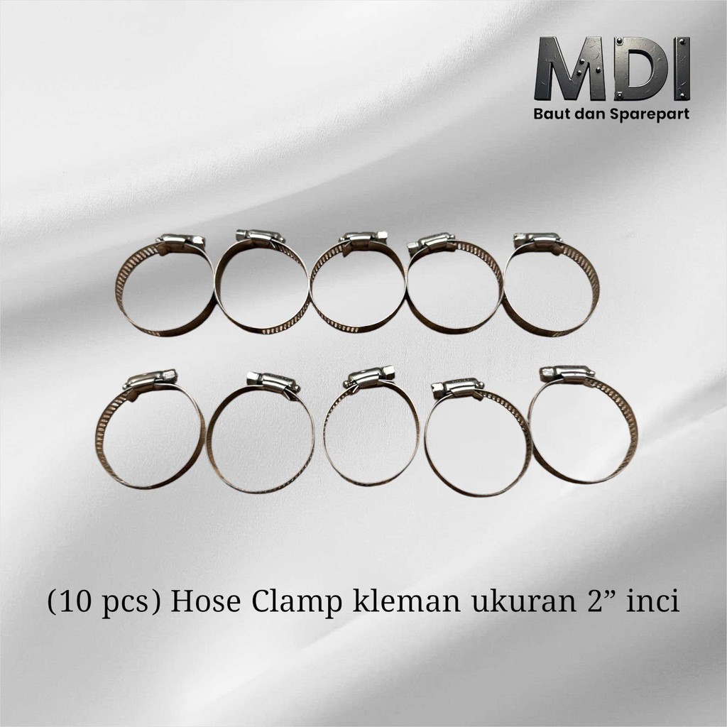 

(10 pcs) Hose Clamp kleman ukuran 2” inci