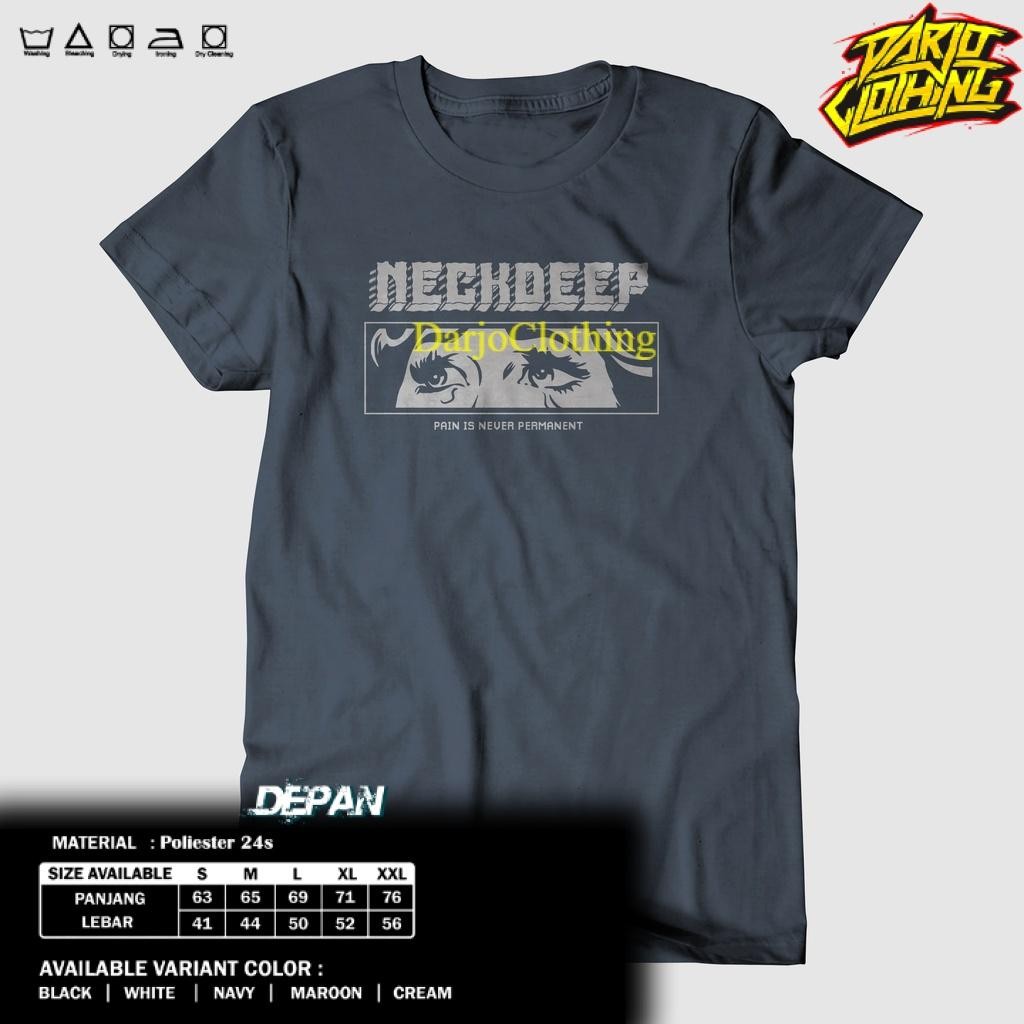 Toko Kaos Combed - KAOS NECKDEEP - BAJU NECKDEEP DARKGREY