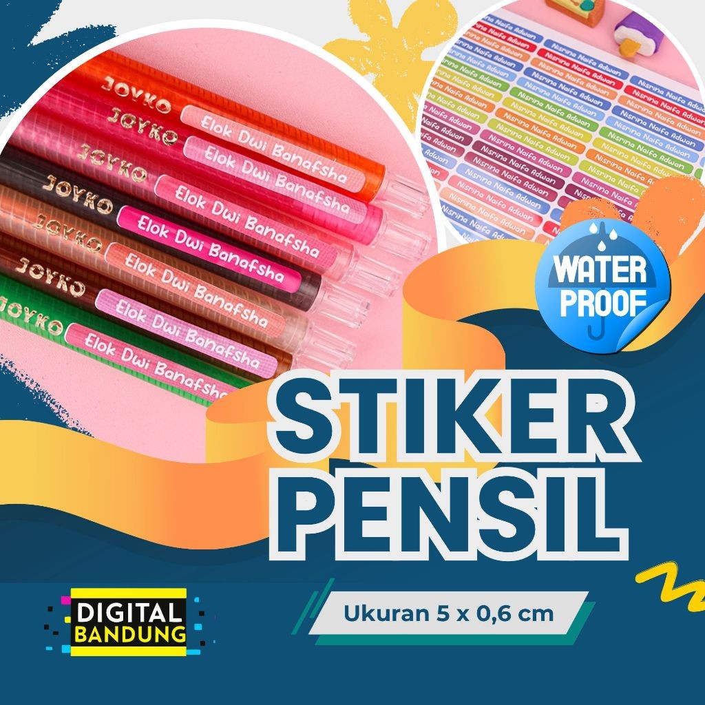

Stiker Pensil Waterproof isi 136 pcs STIKER LABEL NAMA STIKER NAMA WATERPROOF STIKER LABEL PENSIL