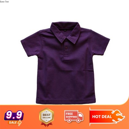 Polo Kerah Anak - Kaos Anak - Shirt Anak Warna / POLO POLOS UNGU TUA / Polo Shirt / Kerah Polos