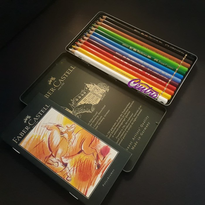 

Faber Castell Polychromos Color Pencils Tin of 12 Pensil Warna